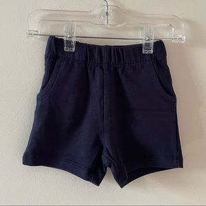 Hanna Andersson French Terry Knit Navy Blue Basics Shorts